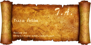 Tuza Ádám névjegykártya